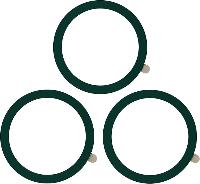 TENOC Universal Metal Ring Sticker for Magnetic Charger Compatible with iPhone/Samsung/Android All Cellphones, Magnetic Mount/Phone Holder Conversion Accessories, 3Pcs, Dark Green