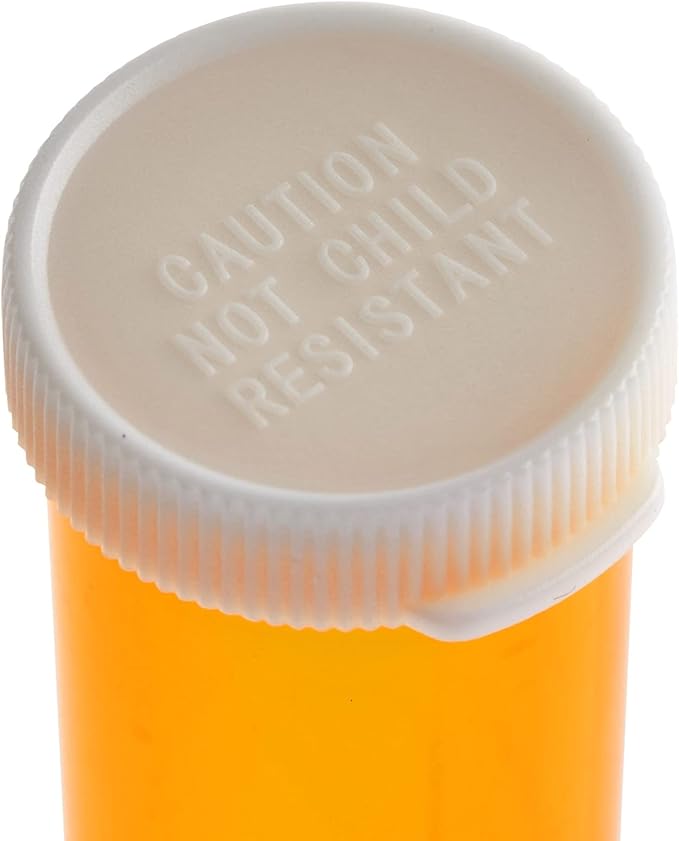 Juvale 6 Dram Empty Pill Bottles with Caps - Durable Plastic Vials - Easy-Open Caps for Travel Pill Bottles - Versatile Medicine Containers for Supplements - 50 Pack, 6 Dram, Orange