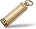 Pill Holder Keychain Container,Portable Mini Brass Waterproof Pill Box for Purse Pocket,Small Pill Case for Outdoor Travel Camping Daily Use