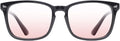 TIJN Blue Light Blocking Glasses for Women Men Clear Frame Square Nerd Eyeglasses Anti Blue Ray Computer Screen Glasses