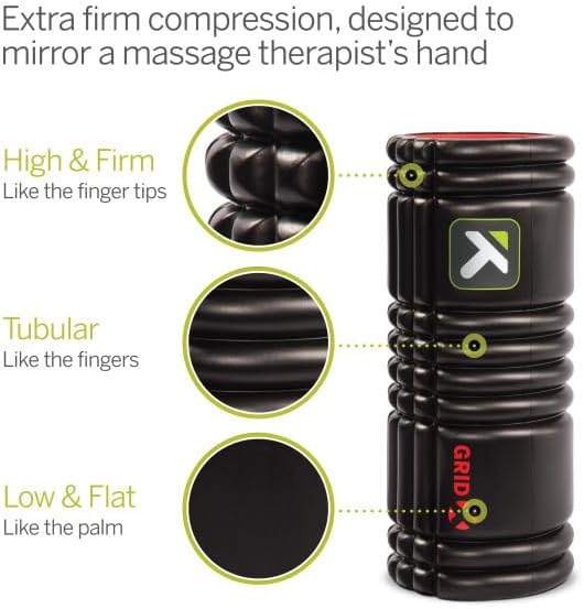 Trigger Point Performance TriggerPoint GRID X Foam Roller with Free Online Instructional Videos, Extra Firm (13-Inch)