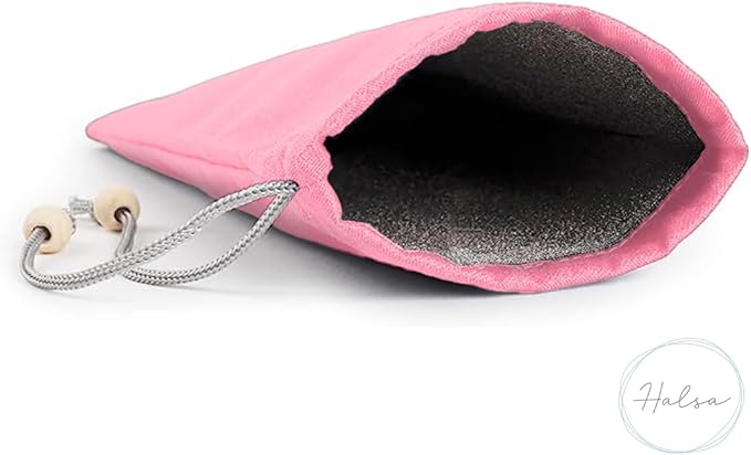 Halsa EMF Cell Phone Sleeve, High-Shield EMF Blocking Pouch, Signal Blocking Anti-EMP Radiation Bag for Digital Privacy Protection, Fits Most Phones, Pink (4x8 Inch)