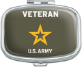 U.S. Army Veteran Logo Rectangle Pill Case Trinket Gift Box