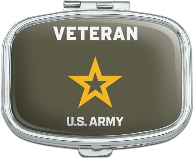 U.S. Army Veteran Logo Rectangle Pill Case Trinket Gift Box