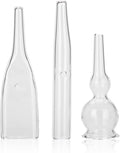3pcs Vacuum Glass Tube Kit, Blackhead Removal Facial Suction Pore Vacuum Cleaner for Face Cleanser Blackhead Removal Machine Microdermabrasion Machine Accessories