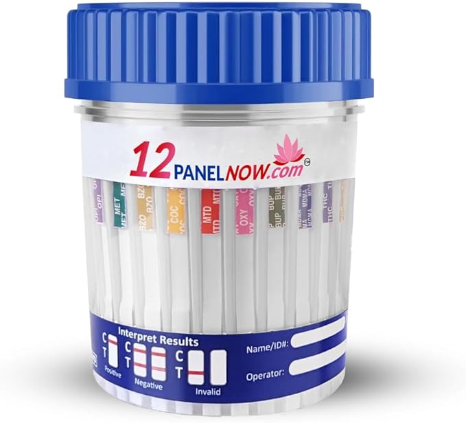 16 Panel Drug Test Cups, with FYL, KRA, ETG and TCA, Built-in Temperature Strip Included, Easy Read, Multi-Test, One Step, Fast and Accurate (100)