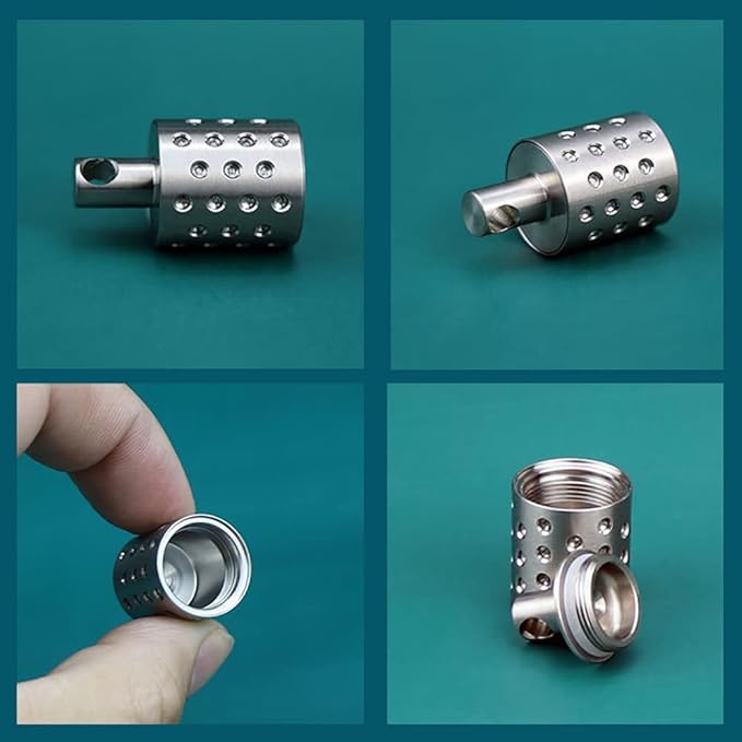 Titanium Pill Container Keychain Waterproof Pill Holder Portable EDC Pill Fob Box Case Organizer for Daily Outdoor Camping Travel (1 Compartment)