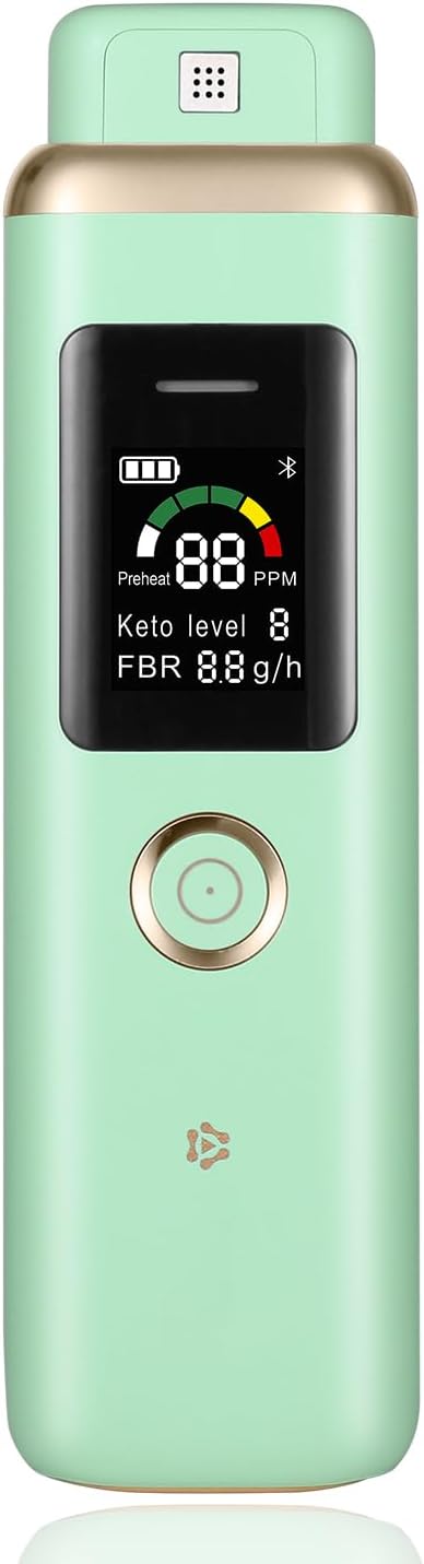 Professional Ketone Breath Analyzer for Acetone Check | High-Precision Breath Ketosis Meter, Advanced Ketosis Breath Tester, Precise Acetone Detection for Tracking Your Ketones