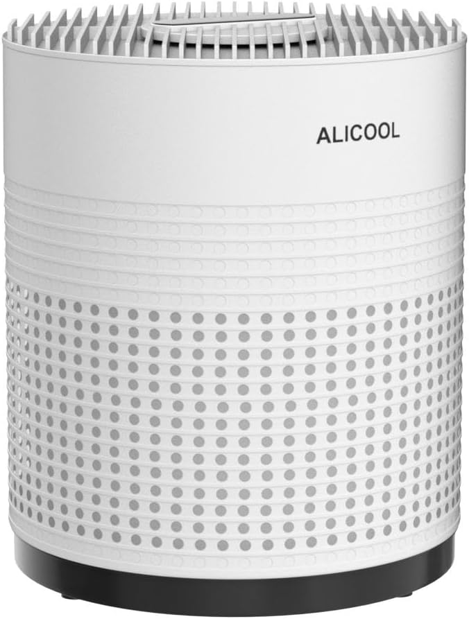 Air Purifiers - ALICOOL True H13 HEPA Air Filter Purifier for 99.97% Dust, Pollen, Mold Spores, Pets Hair, Asthma, Smoke, Sleep Mode and Night Light Air Purifiers for Bedroom Office Living Room