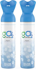 Up to 900 Inhalations (2 Pack), 12L | Portable Oxygen Canister – Single Mouth & Nose Mask – Supplemental Oxygen for Sports, Travel, Altitude & Fitness Activities