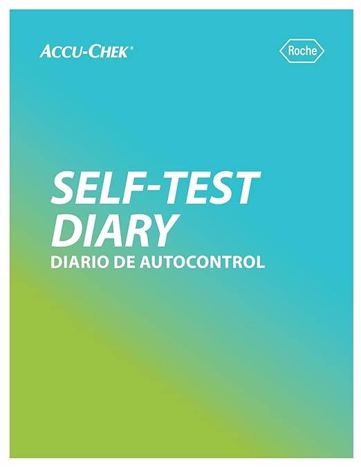Accu-Chek Daily Self-Test Diabetes Diary for Blood Glucose Monitoring, English/Spanish (Pack of 5)