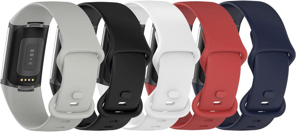 Compatible with Fitbit Charge 5 Bands Women&Men, Replacement Soft Silicone Watch Straps Soft Wristband for Fibit Charge 5 Advanced Fitness & Health Tracker