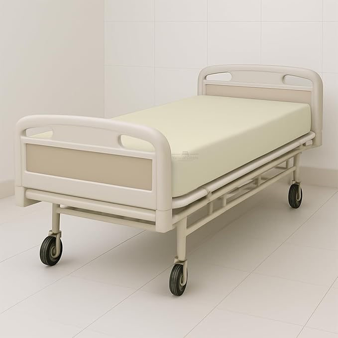 6 Pack Fitted Hospital Bed Sheets - Soft Microfiber Hospital Fitted Sheet - Hospital Bed Fitted Sheets (Ivory, 36" x 84" x 12")