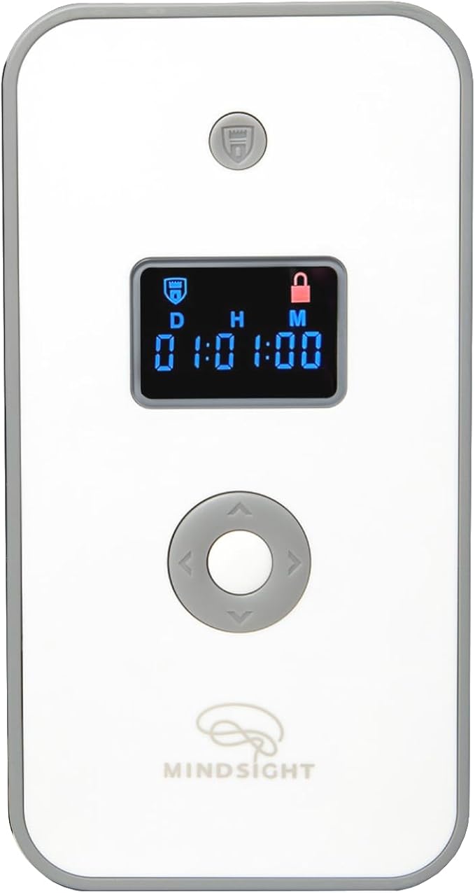 Mindsight Personal Timed Lock Box | Unplug from Phones and Other Small Distractions | 3 Modes based on Willpower | Easy to Use | Out of Sight ~ Out of Mind | Boost Your Mental Wellness