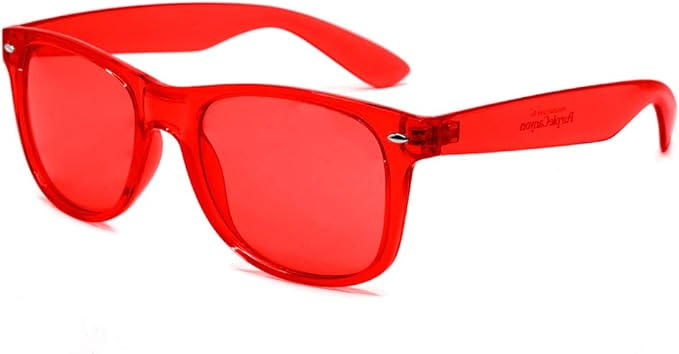 Red Color Therapy Glasses for Chakra Healing, Chromotherapy, and Mood