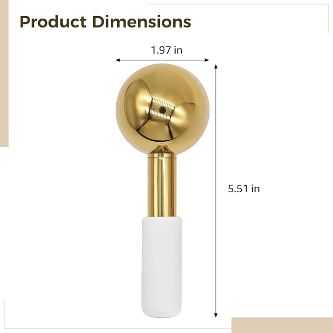 2 PCS Ice Globes for Face, Stainless Steel Ice Globe Face Lifting and Firming Tool, Ice Ball Face Skin Care, Smooth Metal Surface for Easy Cleaning