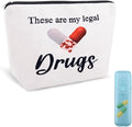 Funny Medicine Make Up Bag for Women Novelty Drug Gag Gift Pouch Fun Small Nurse Christmas Presents Birthday Retirement Gift for Doctor from Patient Zipper Pouches for Medical Supplies Pharmacist Bag