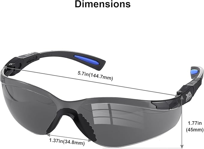 xaegistac Shooting Glasses Anti-fog Shooting Range Eye Protection, Adjustable Safety Glasses with Zipper Hard Case