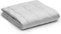 YnM Weighted Blanket — Heavy 100% Oeko-Tex Certified Cotton Material with Premium Glass Beads (Light Grey, 60''x80'' 22lbs), Suit for One Person(~210lb) Use on Queen/King Bed