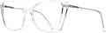 Blue Light Blocking Glasses for Women, Oversized Trendy Cat Eye Computer Gaming Glasses Anti Glare & UV Glare RF6204 (Clear Cateye Frame)