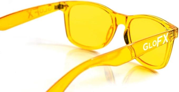 GloFX Yellow Color Therapy Glasses for Light Therapy and Mood Boosting, Chromotherapy
