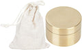 Alvinlite Portable Daily Pill Case, Brass Round Small Pill Box, Waterproof Metal Jewelry Pill Organizer Medicine Vitamin Holder Container with Lid for Outdoor Travel Working(M)