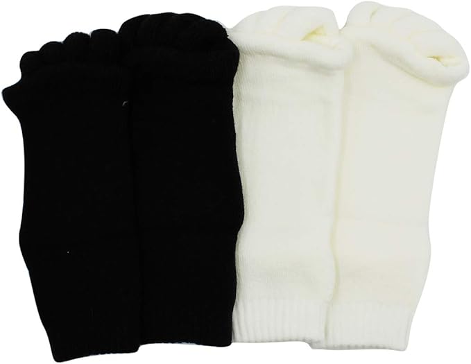 AIBEARTY 3 Pairs Yoga Sport Gym Five Toe Separator Socks Foot Massage Toeless Socks