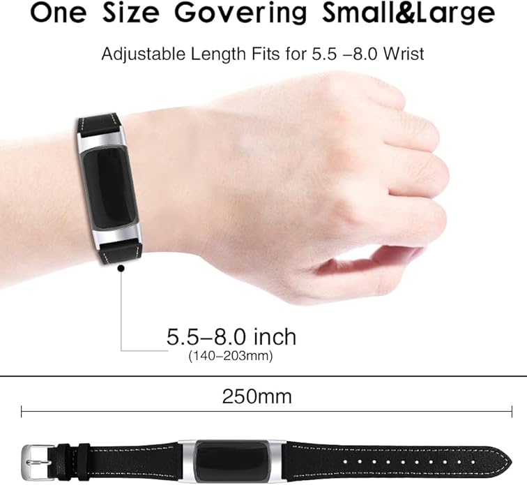 Compatible with Fitbit Charge 5 Leather Bands for Women Men, Feminine Leather Replacement Watch Band Straps Wristbands Bracelet Accessory for Fitbit Charge 5 GPS Tracker