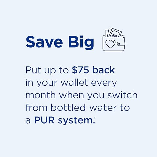 PUR 7-Cup Water Filter Pitcher with 1 Genuine PUR Filter, 3-in-1 Powerful Filtration, BPA Free, Dishwasher Safe, White, PPT710WA