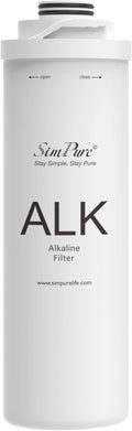 SimPure T1 Series ALK Filter Replacement Alkaline Cartridge for Model T1-100ALK, T1-400ALK, 6 Months Replacement Cartridge (1 Pack)