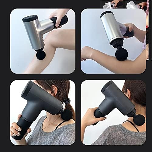 Deep Tissue Massage Gun with 4 Interchangeable Heads, Portable Percussion Muscle Massager for Athletes Pain Relief