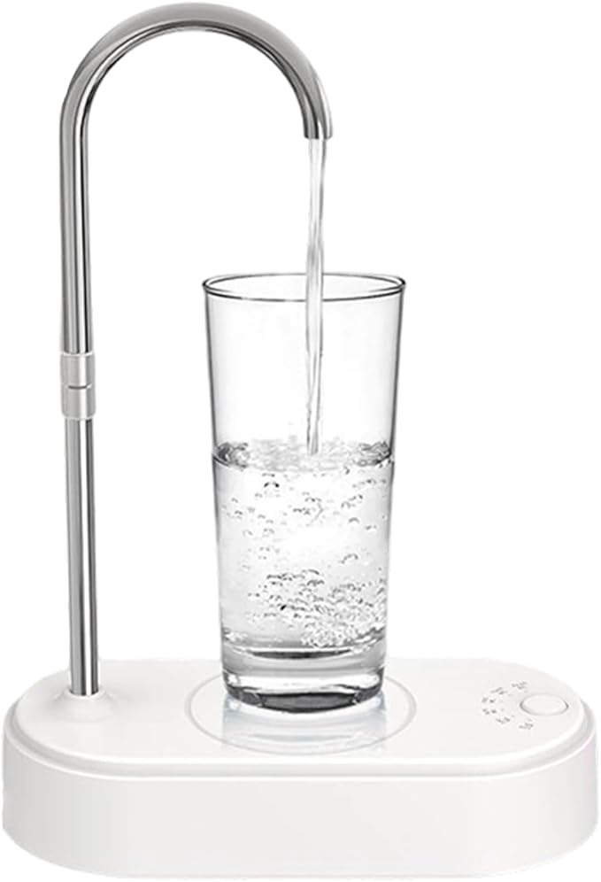 Desktop Water Dispenser for 5 Gallon Bottle, Automatic Countertop Water Dispenser, 6 Dispense Modes, USB Rechargeable, Universal Desk Water Jug Pump for Home, Office,Camping, Kitchen