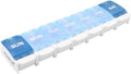 KMINA Pill Organizer Large with Push Button, Weekly Medicine Pill Organizers, 7 Day Pills Box Case Travel for Big Vitamin Supplements