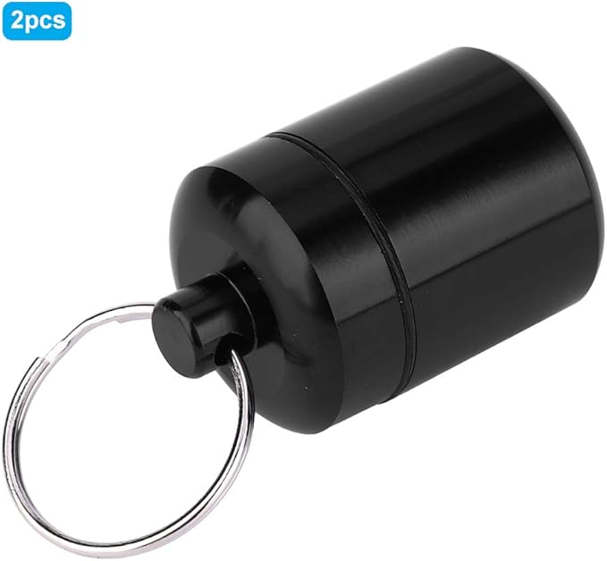 Portable Daily Pill Case , Oxidation Coloring Black pillbox Container for Purse for Travel Outdoor Traveling , watertight Travel Pill lunch box