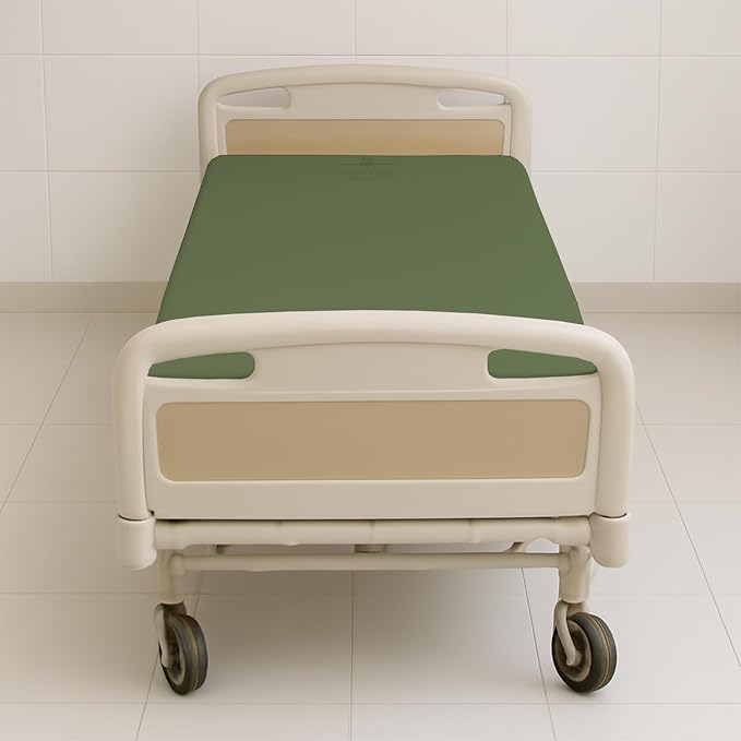 6 Pack Fitted Hospital Bed Sheets - Soft Microfiber Hospital Fitted Sheet - Hospital Bed Fitted Sheets (Moss, 36" x 84" x 12")