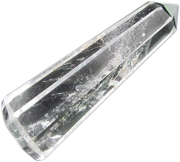 WholesaleGemShop 3 Inch Gemstones Obelisk Tower Jumbo Facet Aura Rock Crystal Natural Polished Earth Wand Spirit