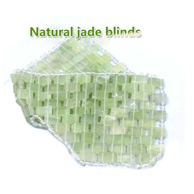 Natural Jade Eye Mask Anti-Aging Facial Sleeping Eye Mask Hot or Cold Therapy Blindfold for Puffy Eyes, eye masks for dark circles and puffiness Massage Tool