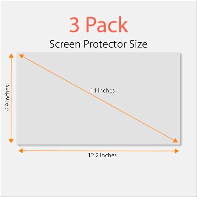 Anti Blue Light Screen Protector (3 Pack) for 14" Lenovo Chromebook, 14" Acer Chromebook, 14" Asus Chromebook, 14" Samsung Chromebook, 14" Dell Chromebook, 14" HP Chromebook