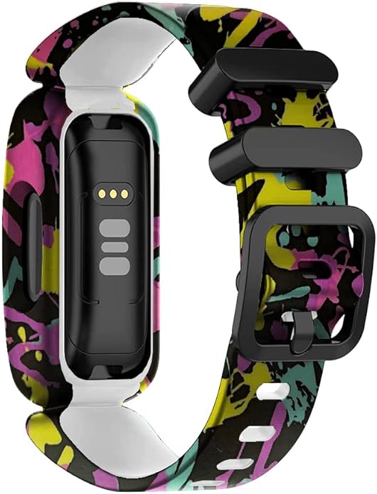 FitTurn Cute Pattern bands Compatible with Fitbit Ace 3 Activity Tracker, Replacement Adjustable Silicone Sport Strap Wristbands Accessories for Ace 3 Tracker
