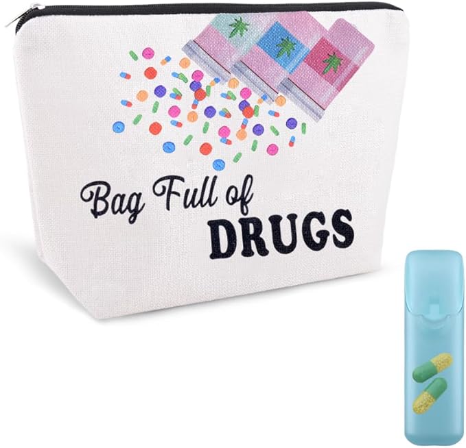 Medicine Drug Bags for Travel Pharmacy Birthday Christmas Gifts for Pharmacist Nurse Female Nursing Students Doctor Pouch Medical Patient Bag Med Physician Practitioner Accessories Bag Gifts for Women