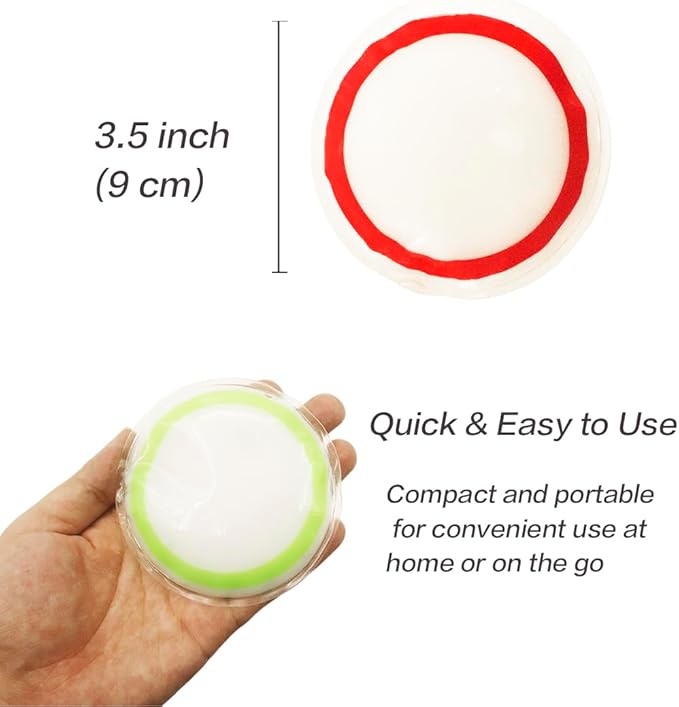 Boo Boo Ice Pack for Kids, Small Ice Pack for Injuries Cold Compress Gel Pack Cold Therapy for Scrape Knee, Bump Head, Hurt Elbow, Hit Thumb (5 Count (Olympic Ring))