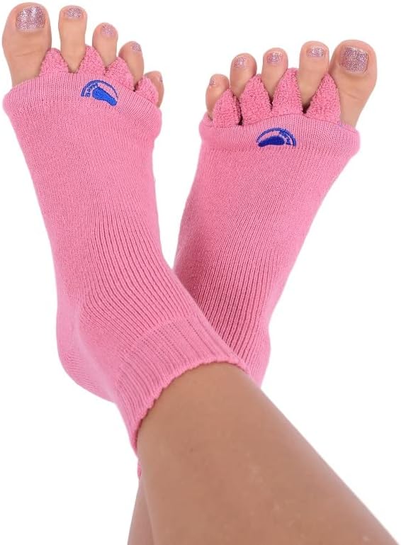 My Happy Feet Foot Alignment Socks with Toe Separators – Holiday Socks for Women & Men - Cozy Christmas Gift Idea
