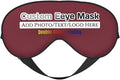Custom Eye Mask,Add Your Image Text Personalized Sleep Shade Soft Blindfold Eyemask Blackout Eye Cover with Adjustable Strap for Sleep,Travel,Nap Garnett