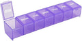 EZY DOSE Weekly (7-Day) Daily Pill Case, Medicine Planner, Vitamin Organizer, Supplement Container, Convenient and Easy to Use, Large Compartments, Travel Friendly, Purple, Made in the USA, BPA Free