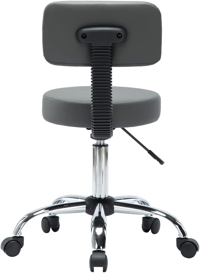 Naomi Home Adjustable Work/Office Stool Gray/Without Foot Rest
