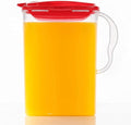 LocknLock HAP607R Aqua Fridge Door Water Jug with Handle, BPA-Free Plastic Pitcher with Flip-Top Lid and Easy-Pour Spout for Water, Juice, Tea, and Other Drinks, 3-Quart, Red