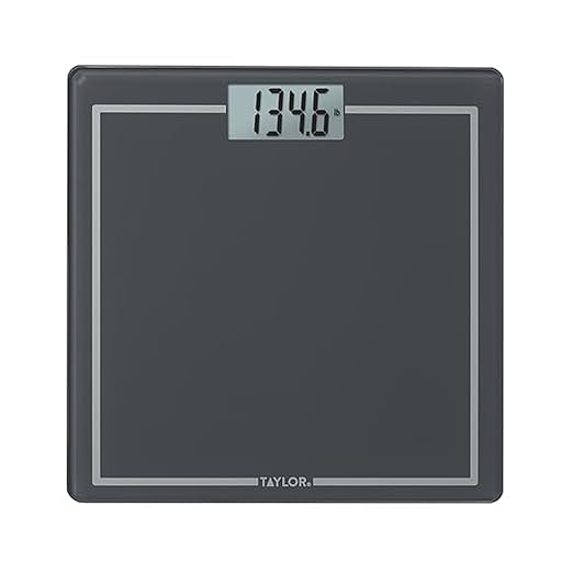 Taylor Digital Scale with Built-in Folding Handle, The Ultimate On-The-Go Portable Bathroom Scale for Body Weight, Convenient and Space-Saving Minimalist Scale, 440 lb Capacity, Steel Blue