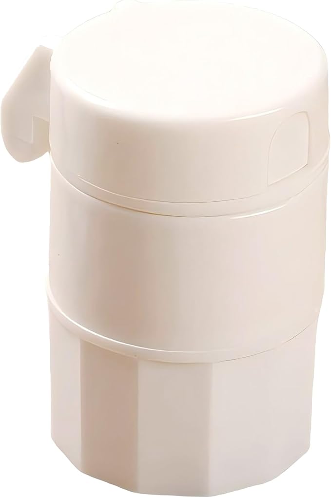 INVODA 3-in-1 Pill Crusher & Cutter with Built-in Storage – Compact Pill Organizer for Vitamins, Tablets & Medications – Durable Stainless-Steel Blade, BPA-Free, Travel-Friendly Design