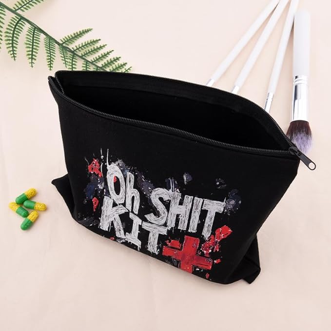 Hangover Recovery Kit Gift Bags Medical Cross Pouch Bachelorette Party Favor Gift Bags Survival Kit Makeup Bag Canvas Pill Pouch Organizer Aid Bag Pouches Pharmacy Funny Medicine Container for Travel