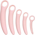 5-Pack Silicone Pelvic Floor Muscle Dilator Trainer Set，Pelvic Wand Massager for Women，Muscle Trainer, Strengthening Device (with Storage Bag)